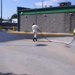 Peachy Airport Parking lot washing